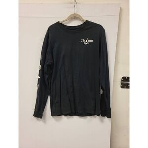 Jordan The Man Hustle Long Sleeve Shirt Black Mens Size L Graphic Tee